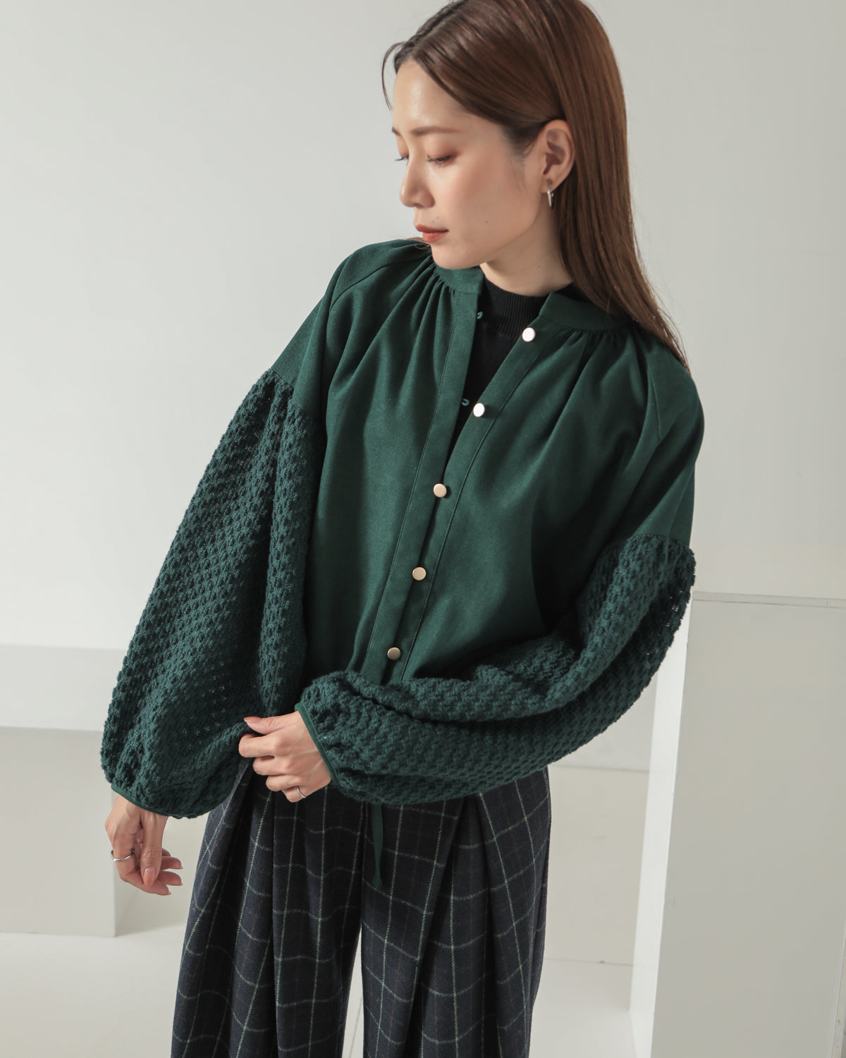 sleeve bulky blouse