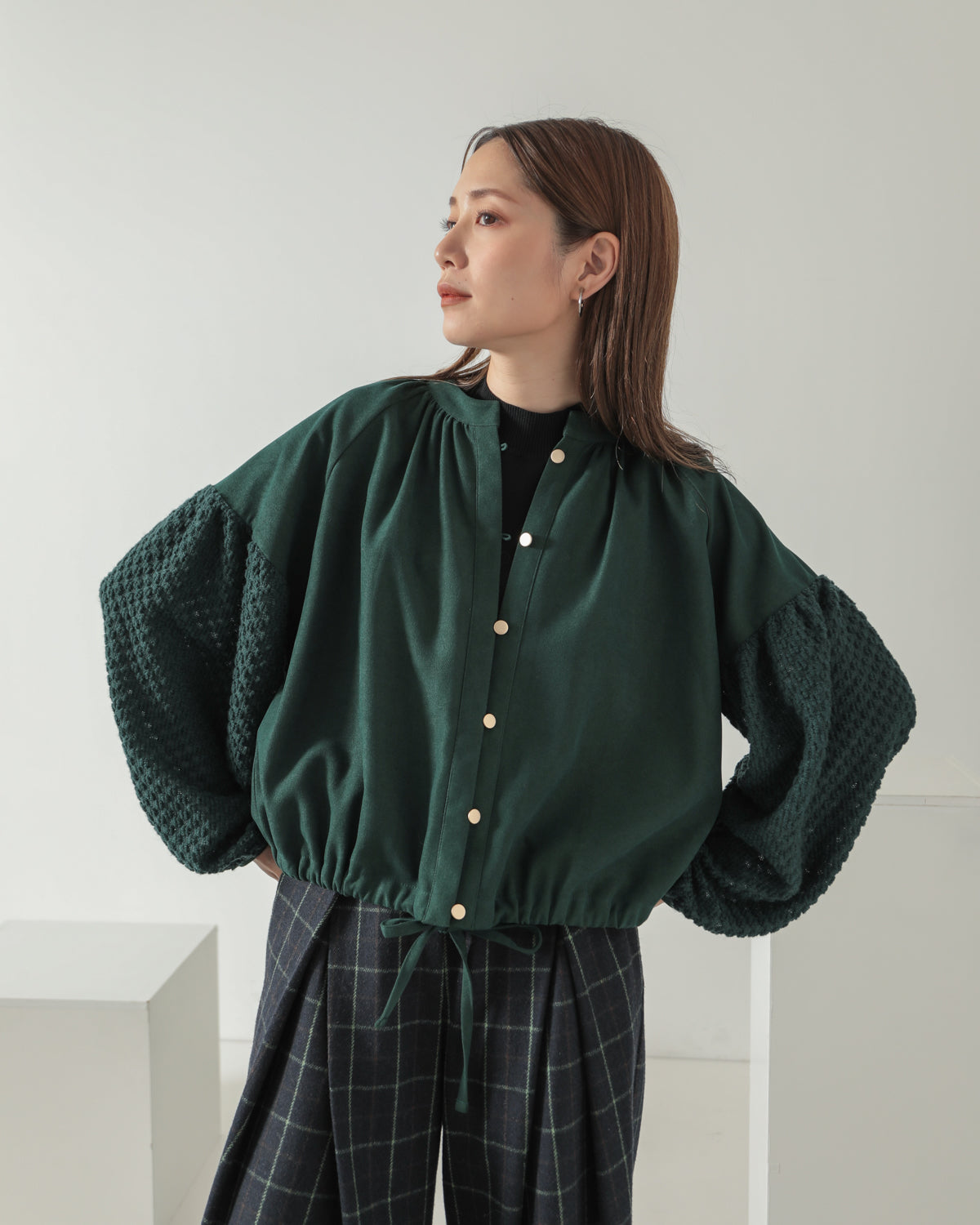 sleeve bulky blouse
