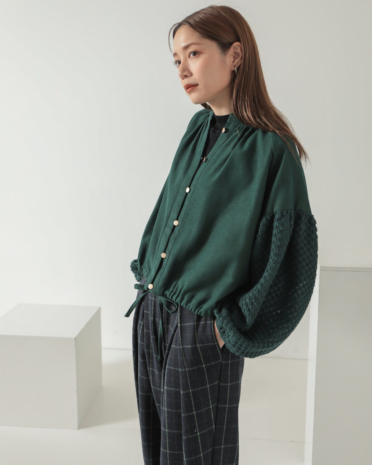 sleeve bulky blouse