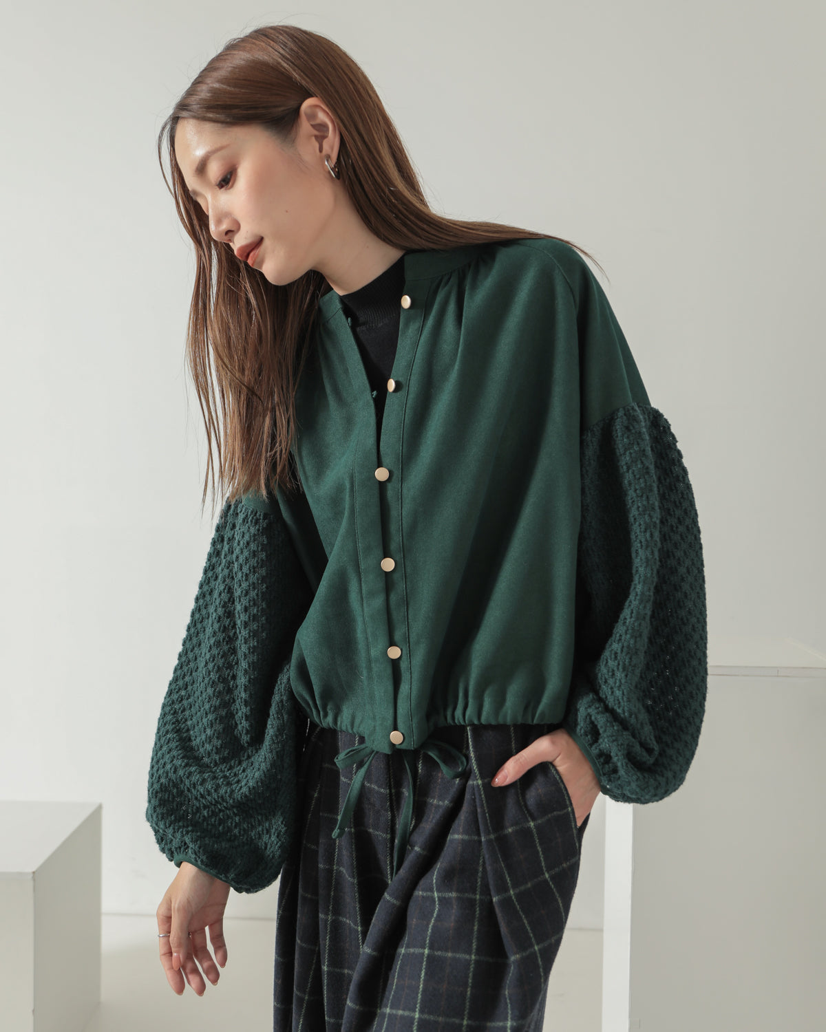 sleeve bulky blouse