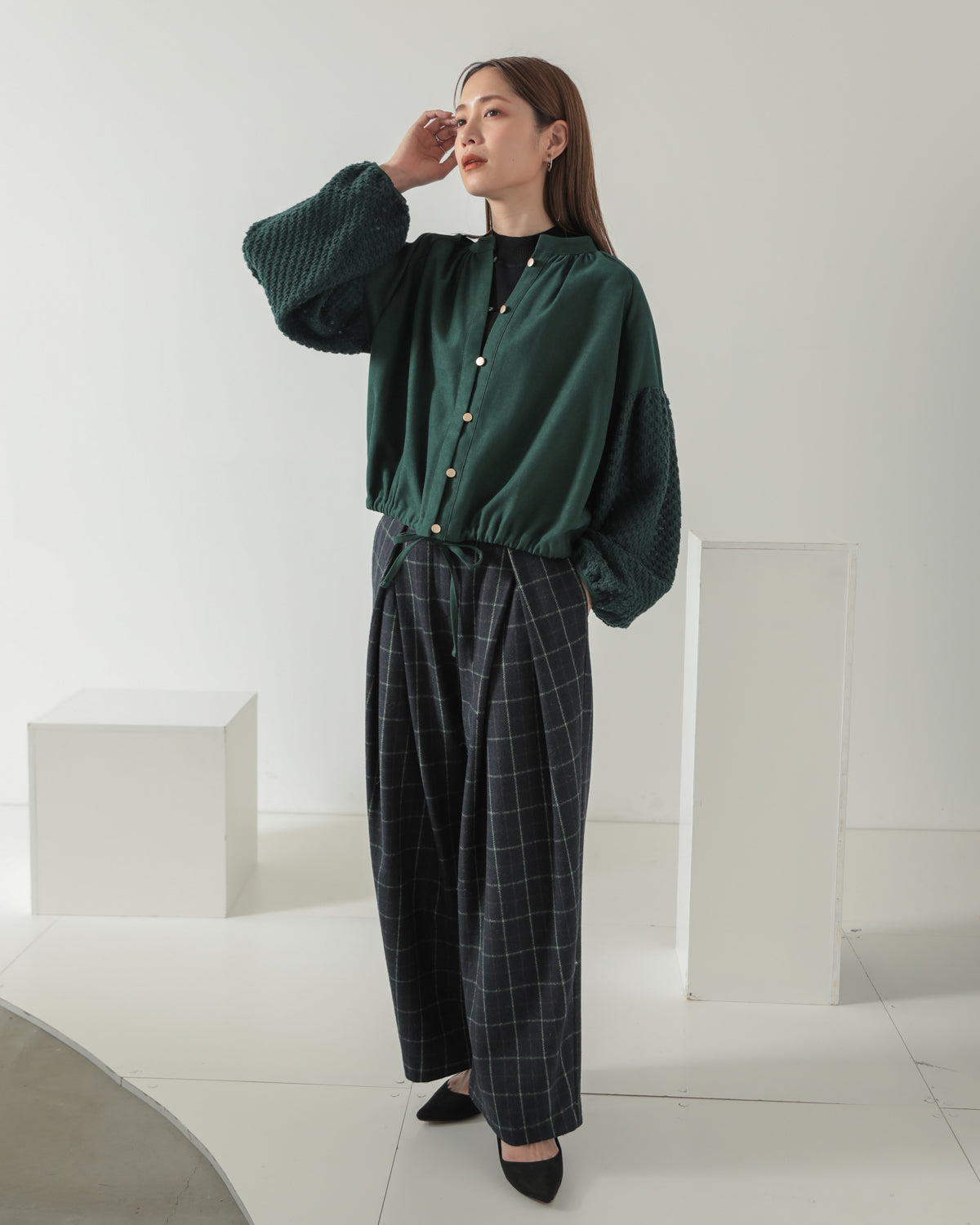 sleeve bulky blouse