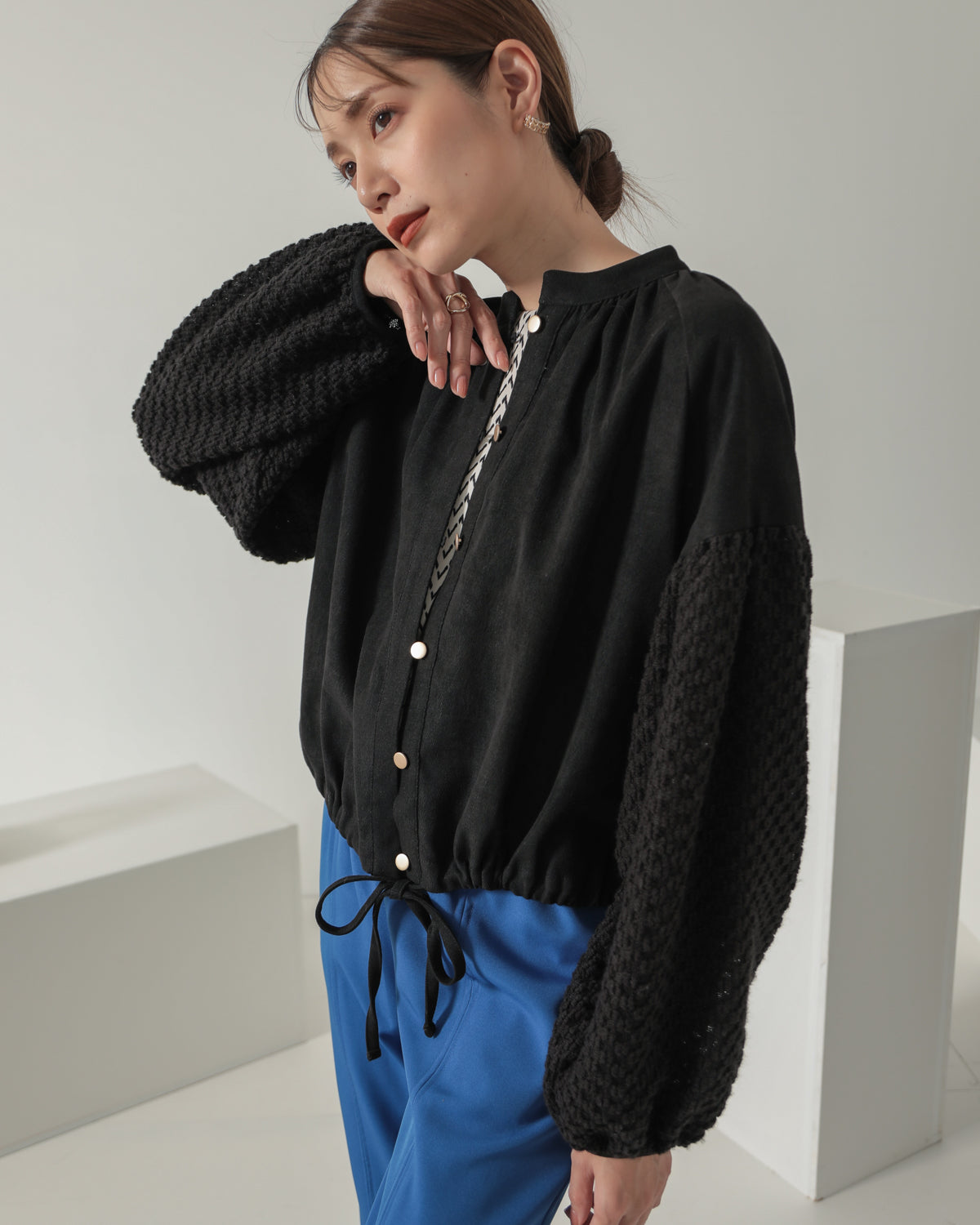 sleeve bulky blouse