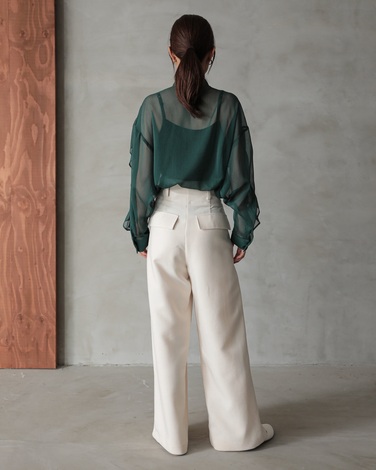 front waist ruched pants