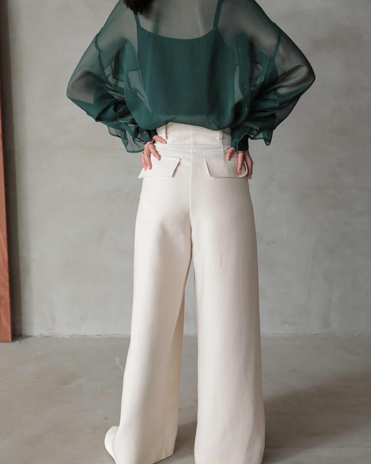 front waist ruched pants