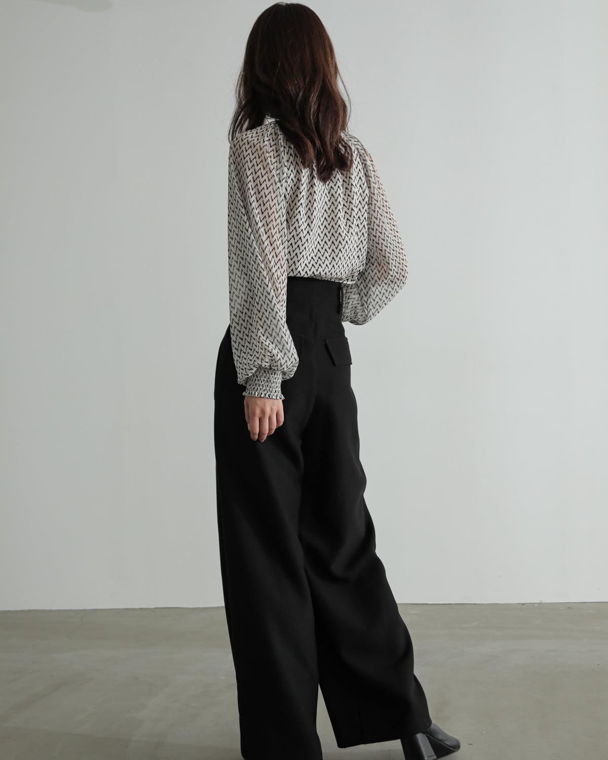 front waist ruched pants