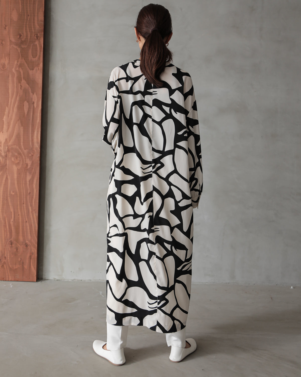 printed long blouse