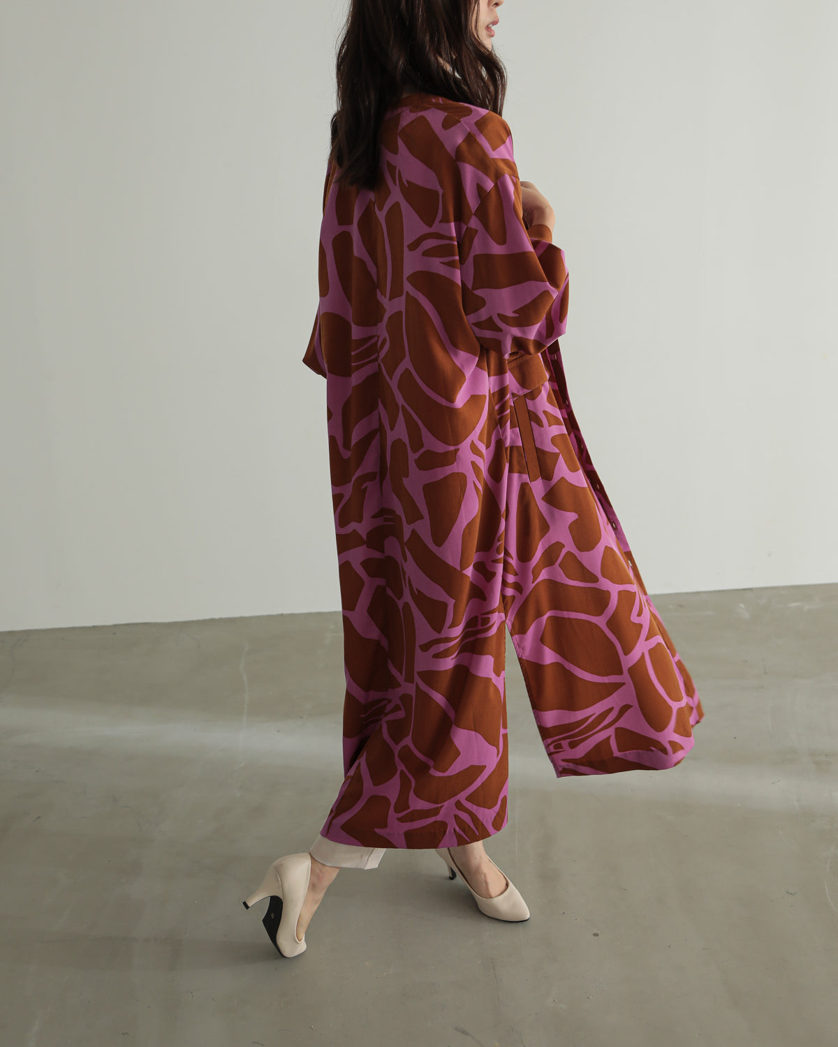 printed long blouse