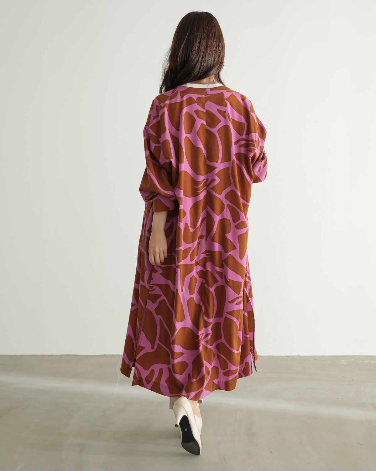 printed long blouse