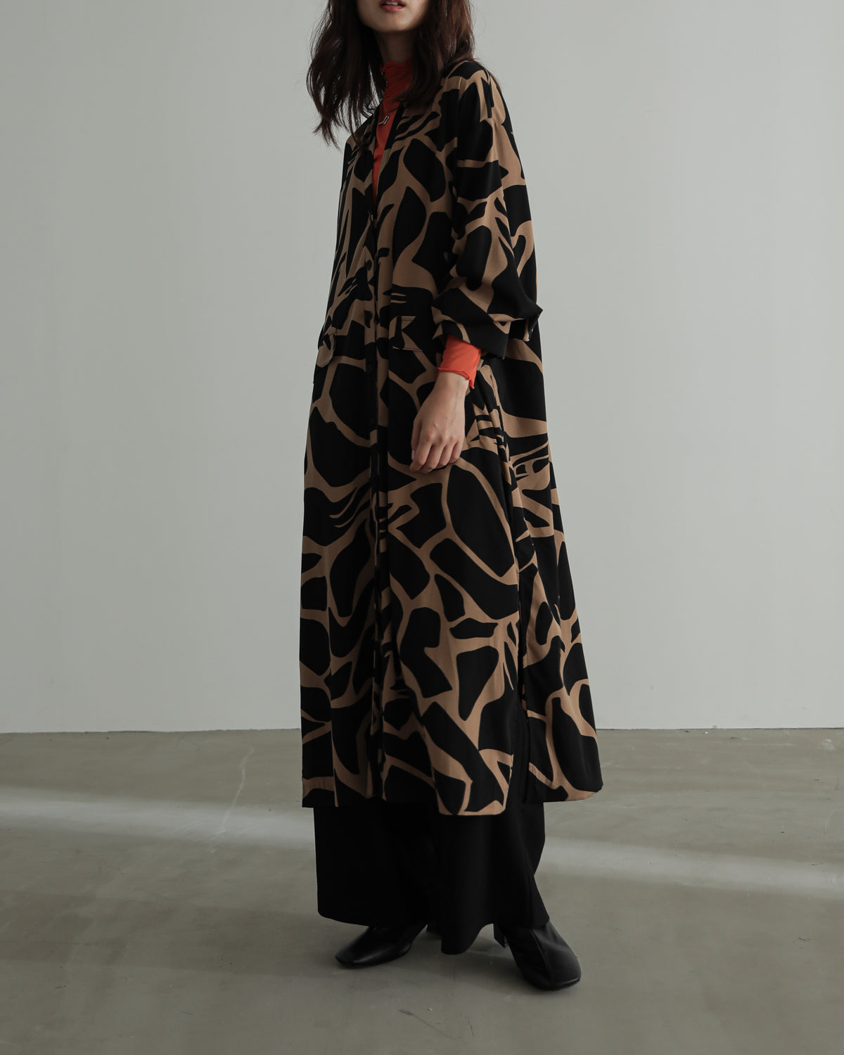 printed long blouse