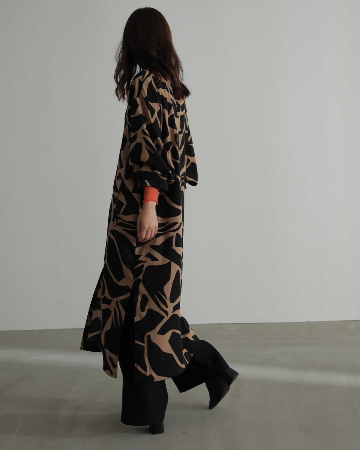 printed long blouse