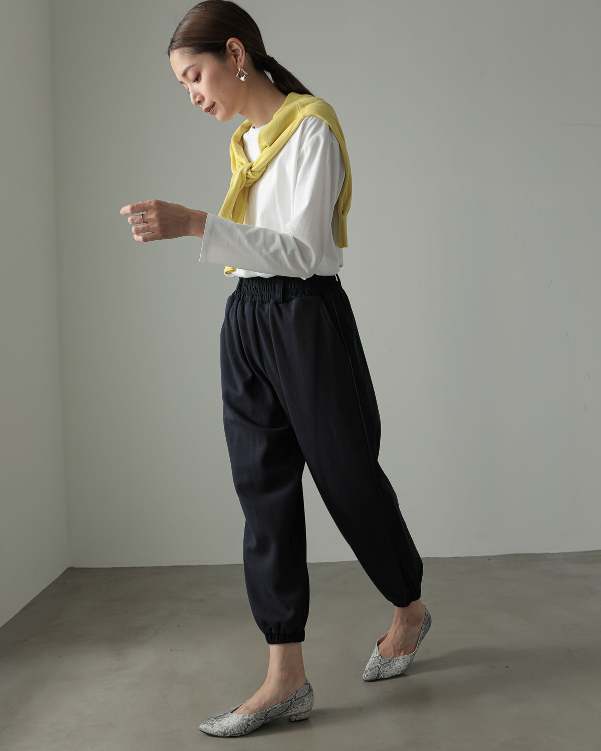 fleece fleece x synthetic leather jogger pants