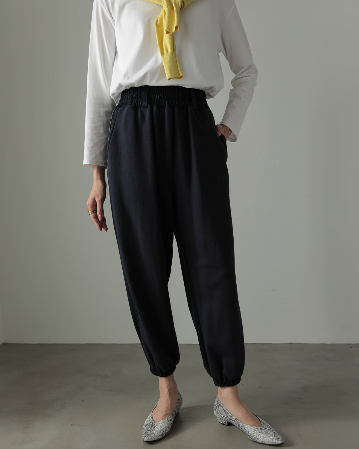 fleece fleece x synthetic leather jogger pants