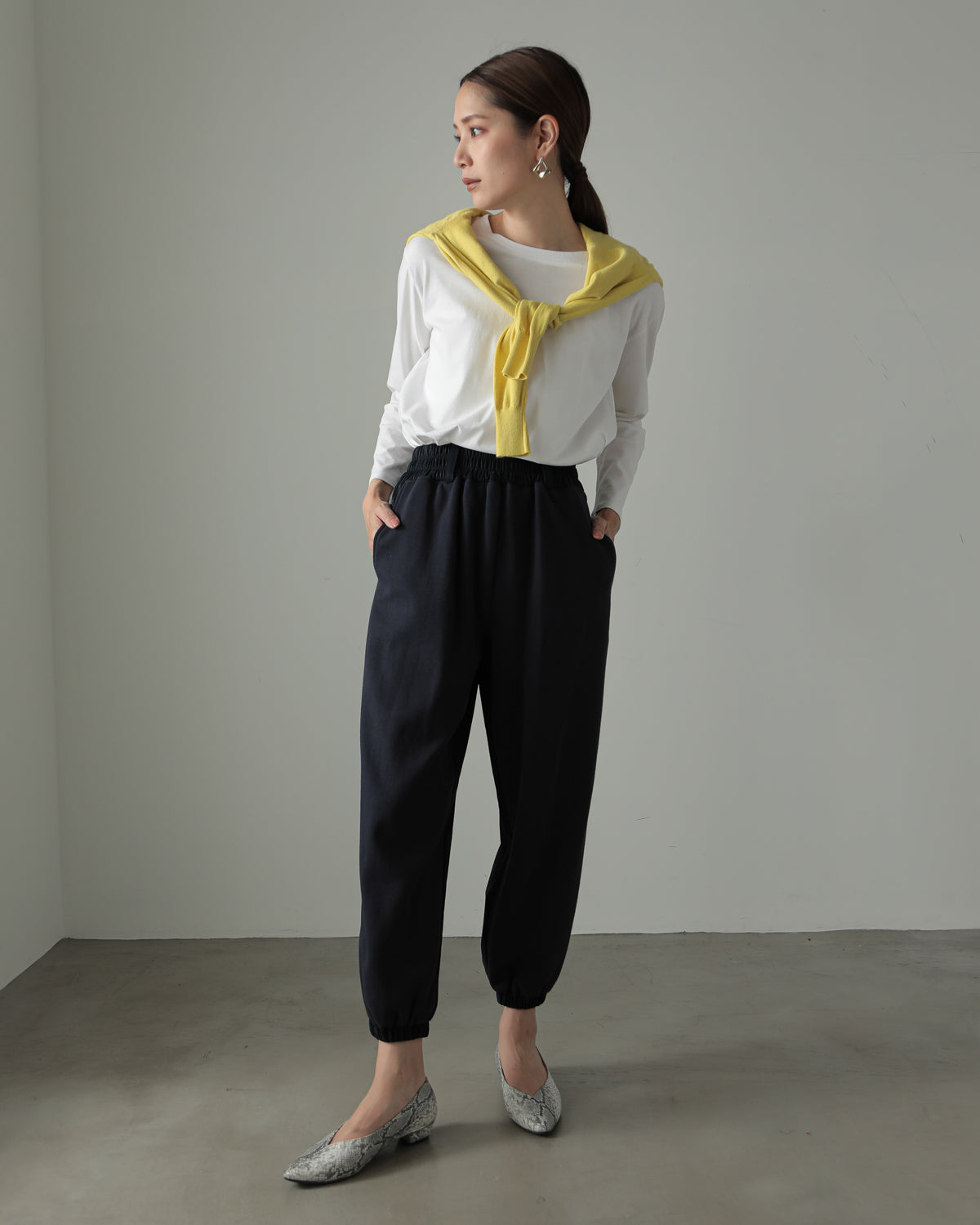 fleece fleece x synthetic leather jogger pants