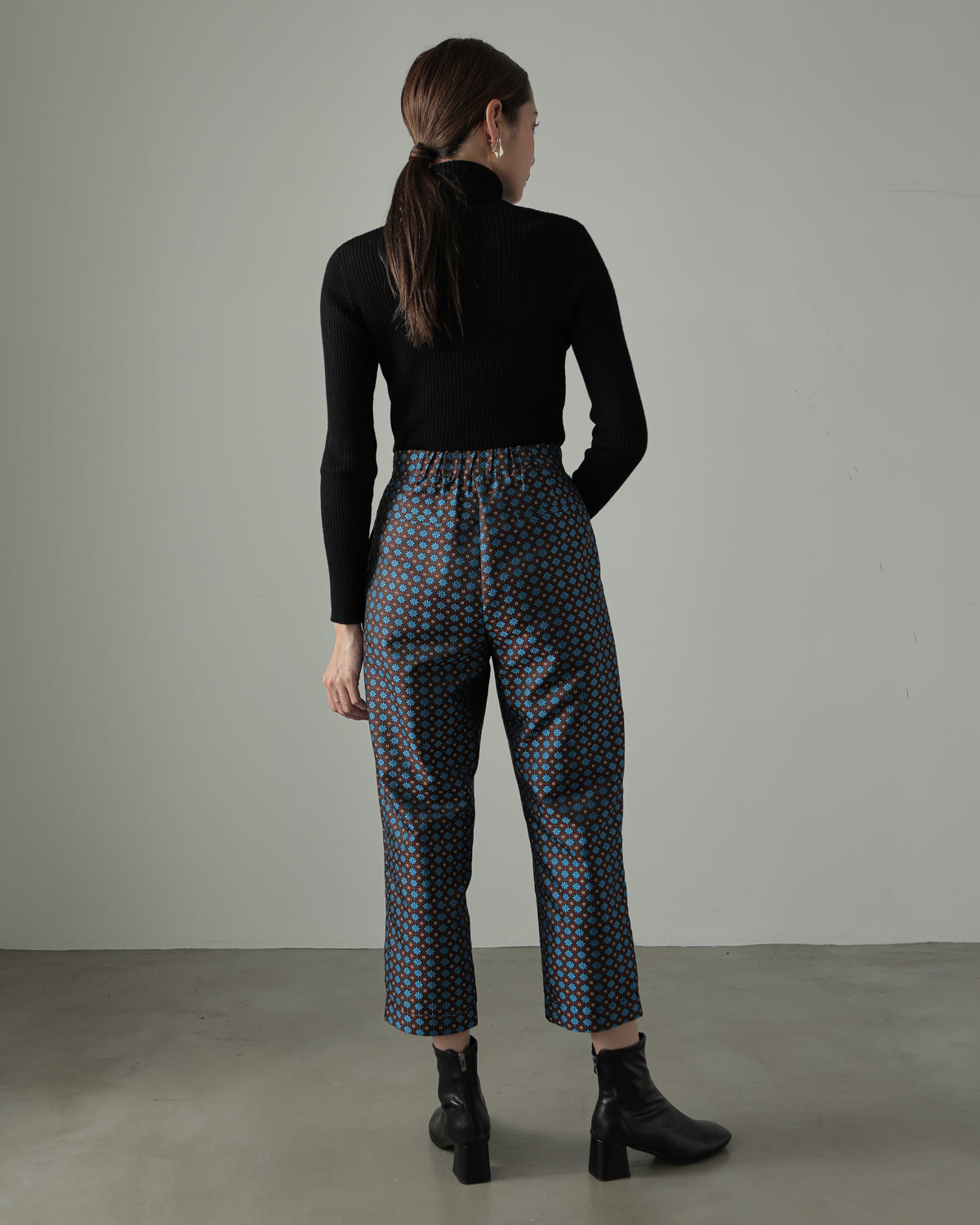 jacquard tapered pants