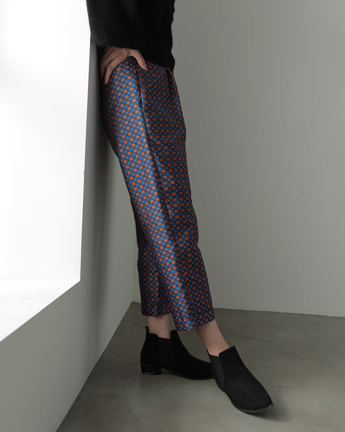 jacquard tapered pants