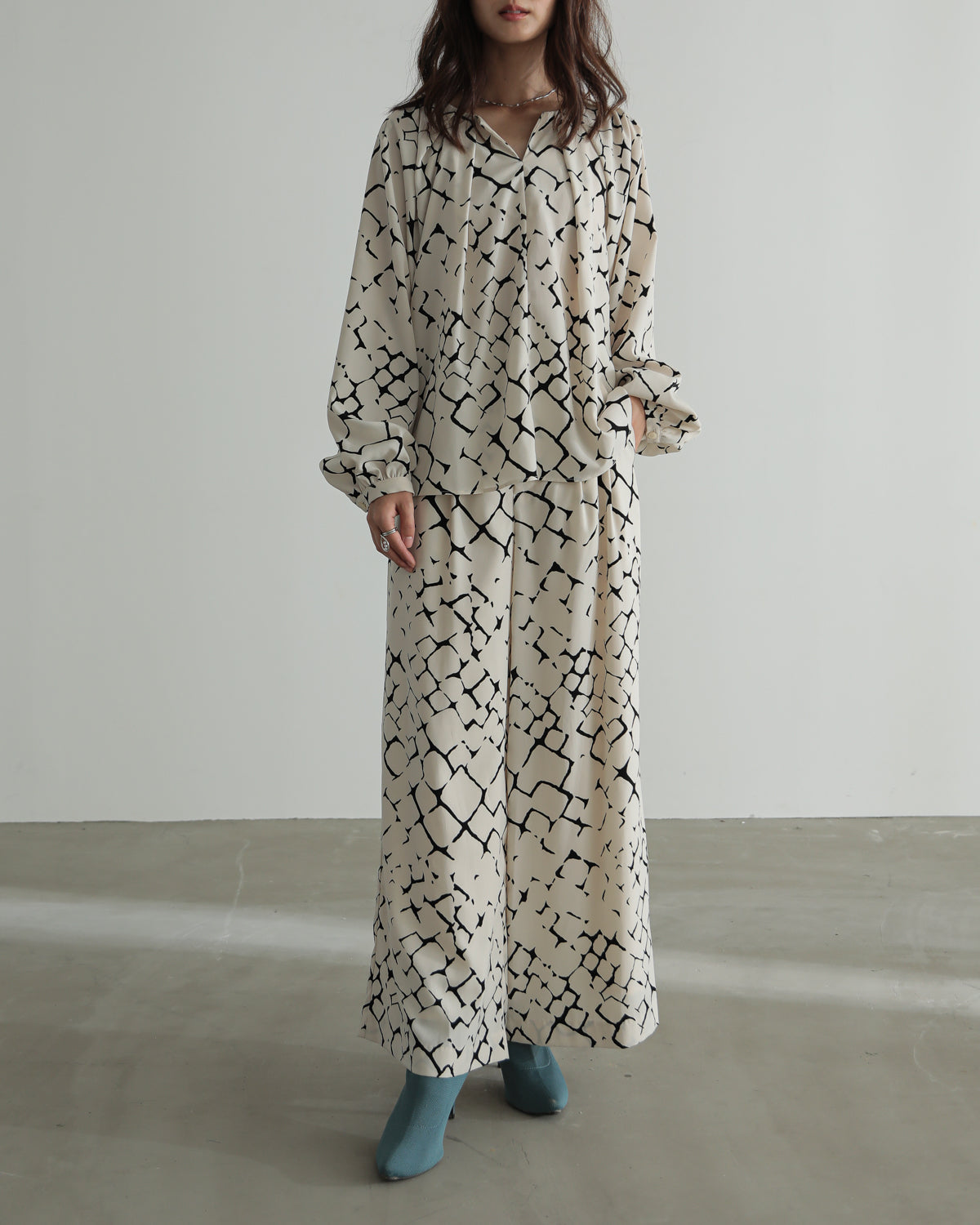 giraffe print blouse