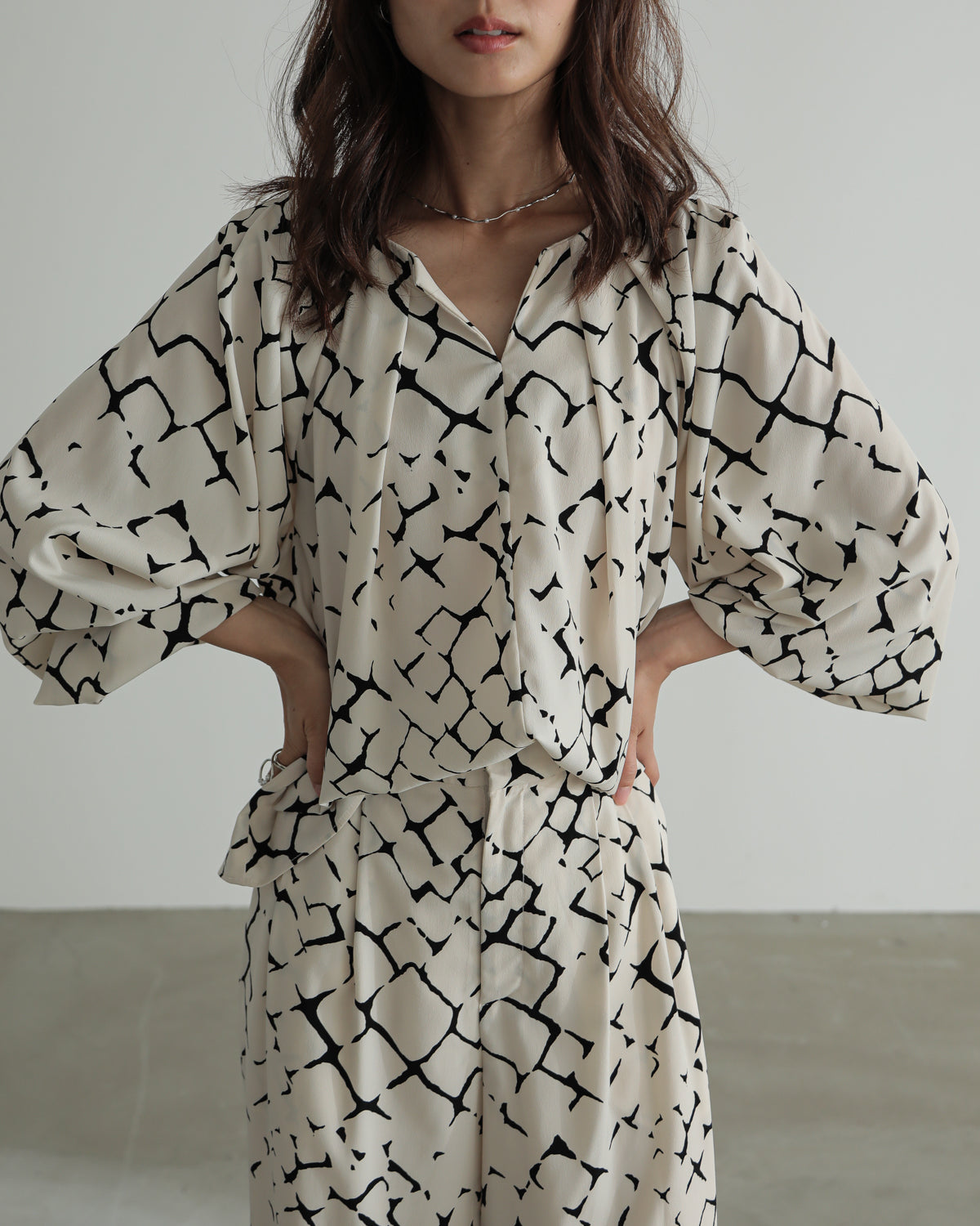 giraffe print blouse