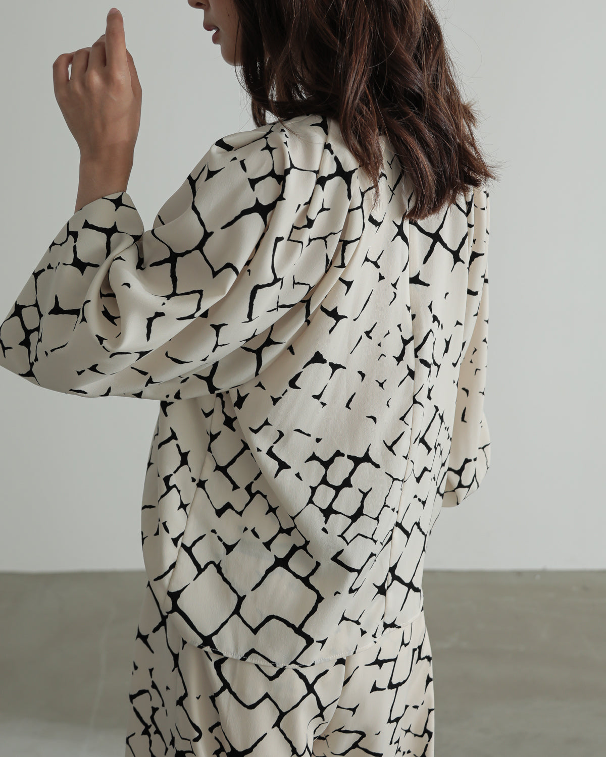 giraffe print blouse