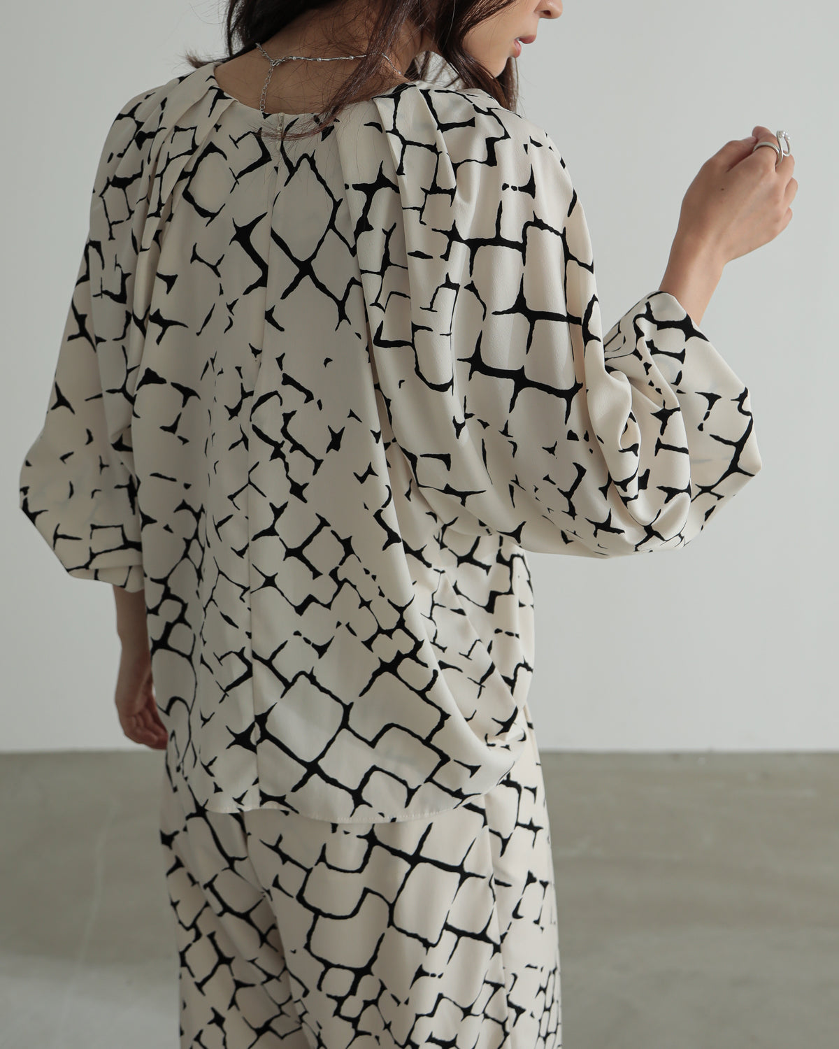 giraffe print blouse