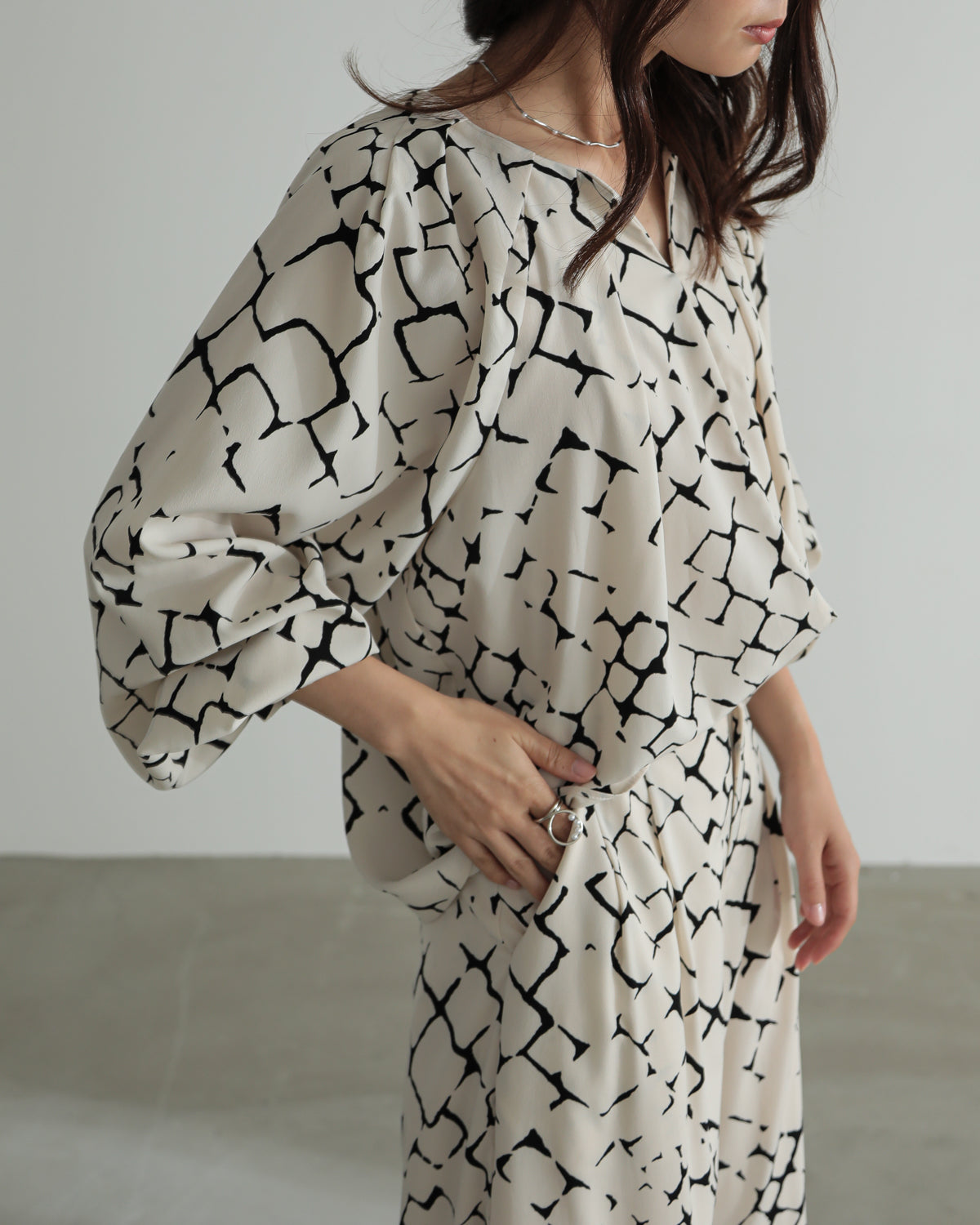 giraffe print blouse