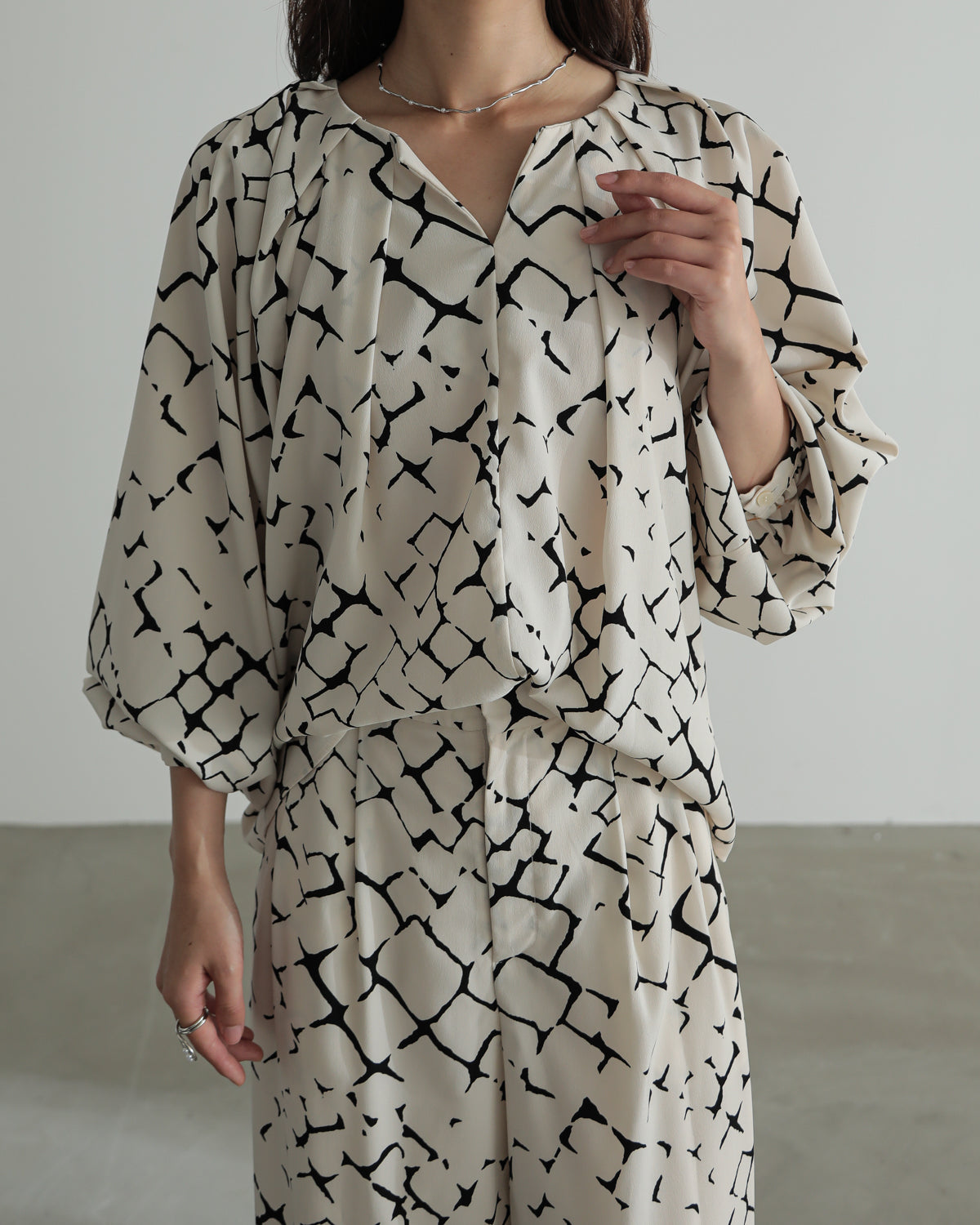 giraffe print blouse