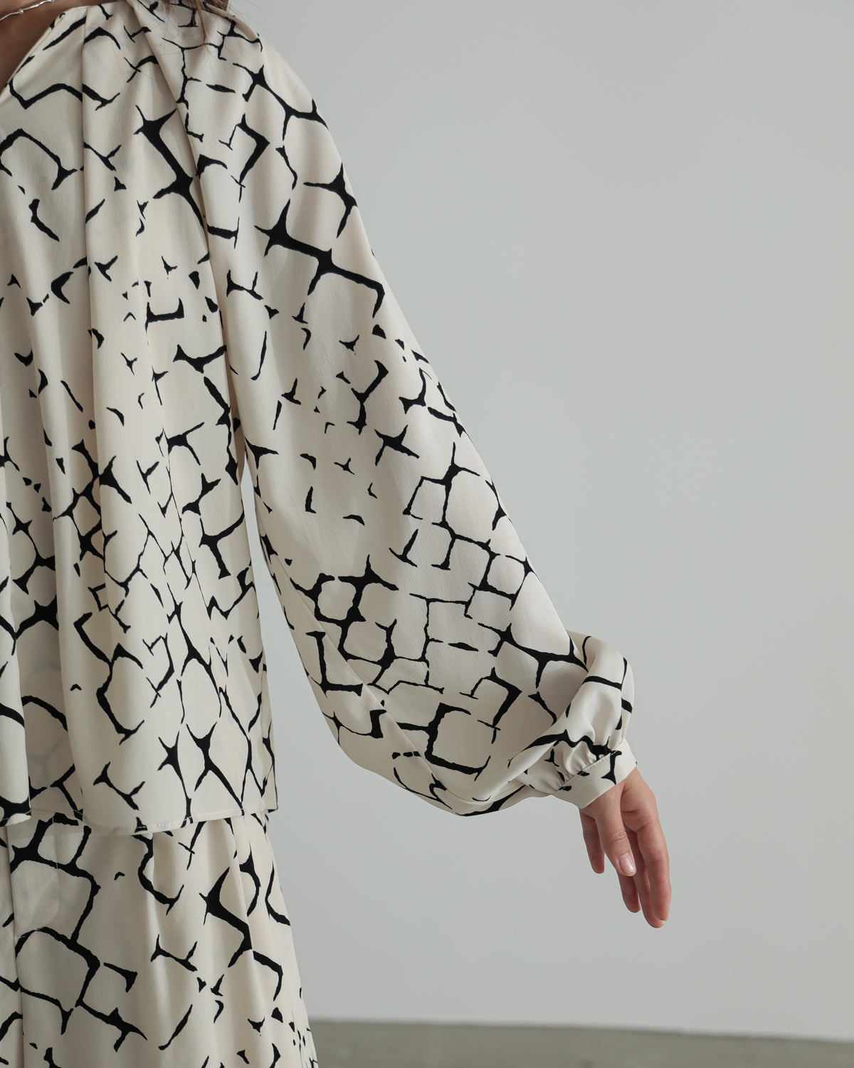 giraffe print blouse