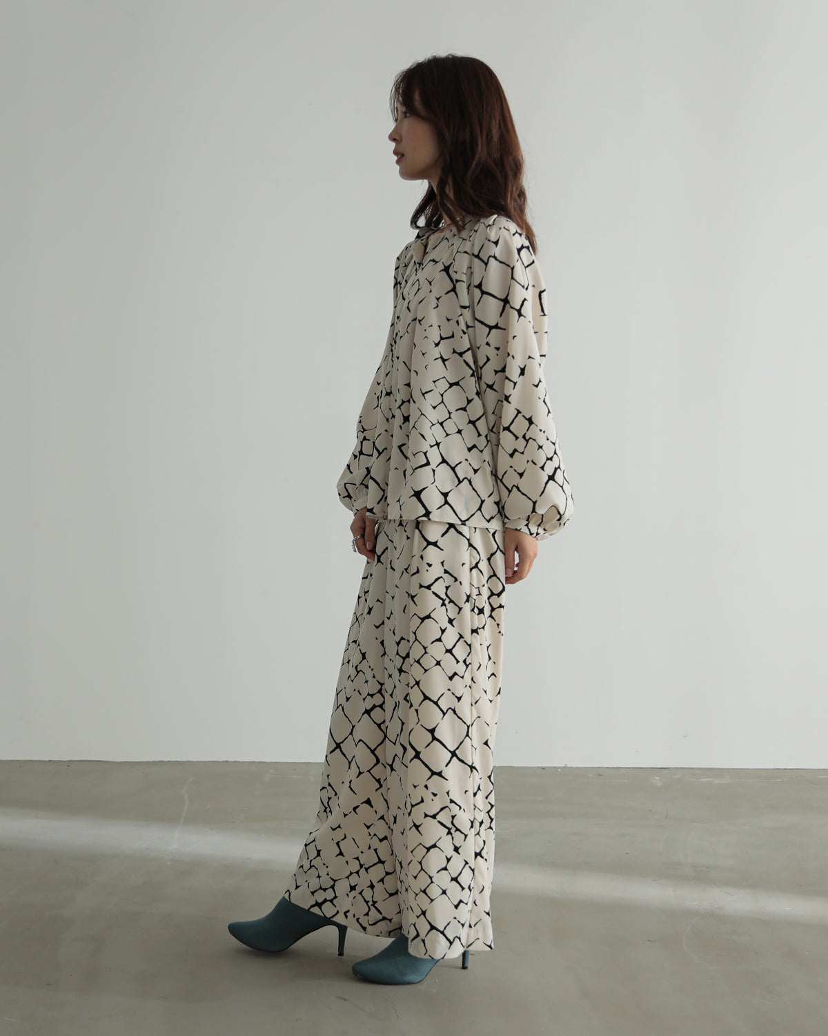 giraffe print blouse