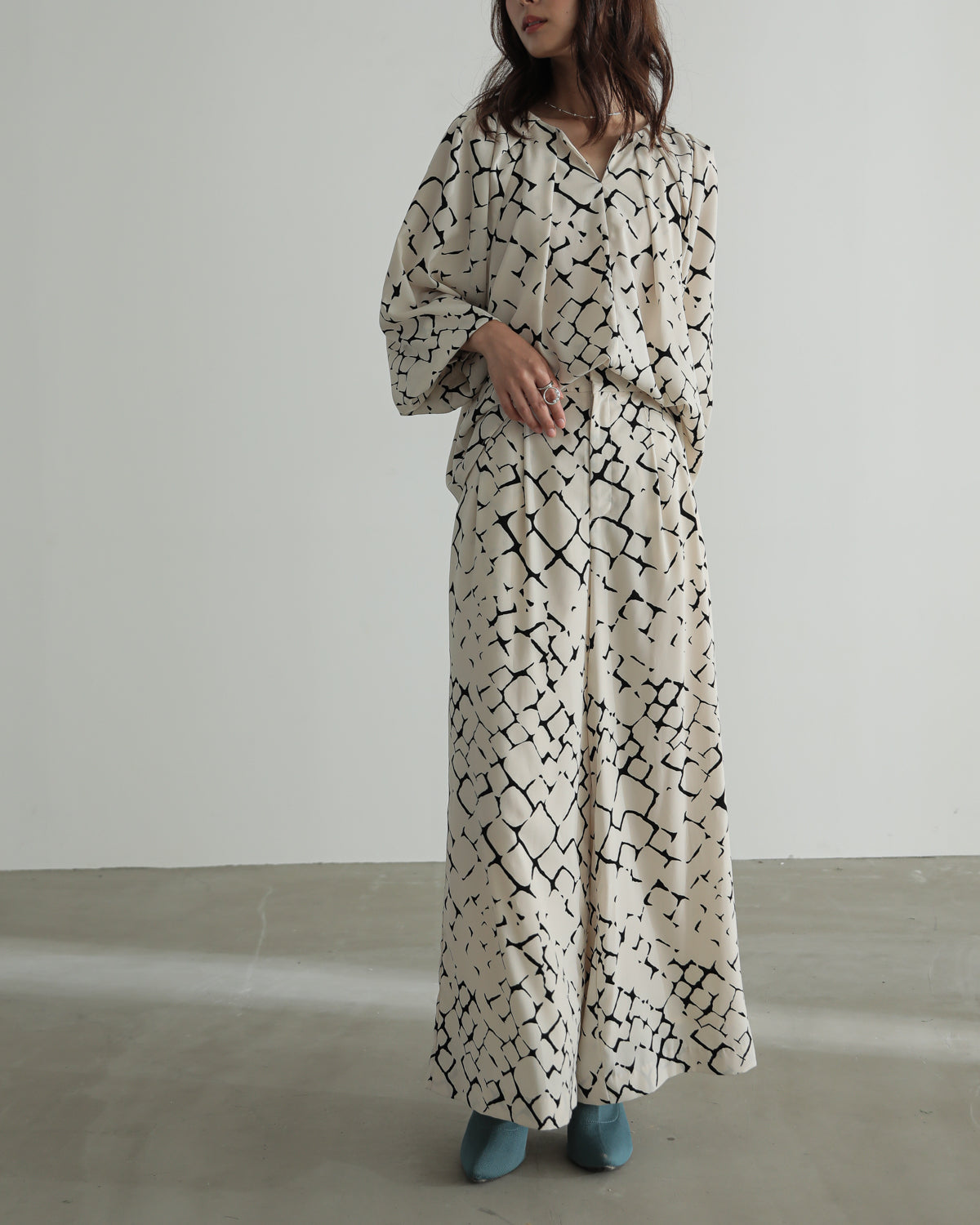 giraffe print blouse