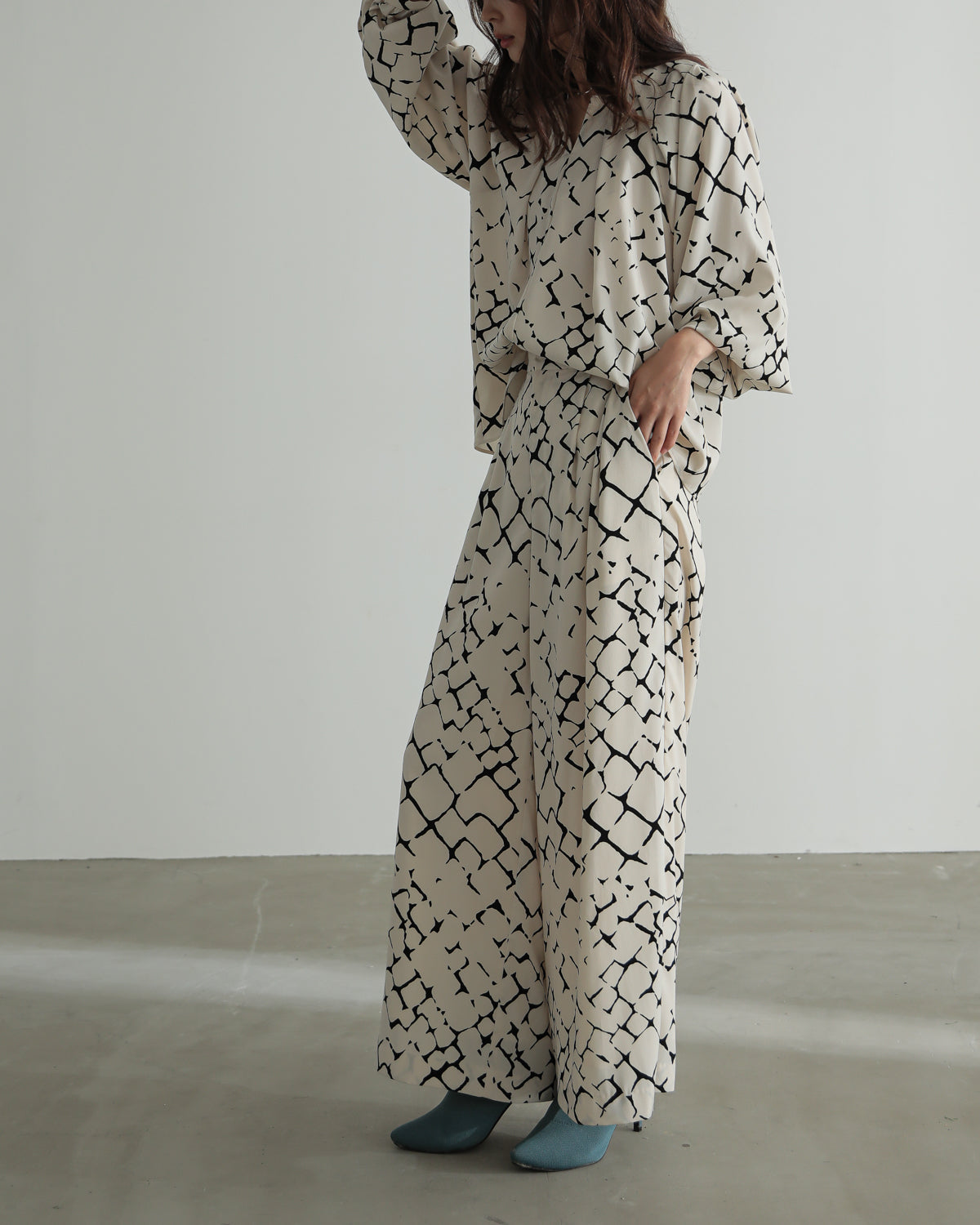 giraffe print blouse