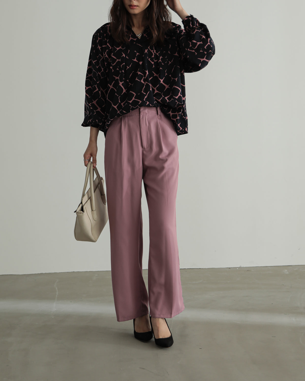 giraffe print blouse