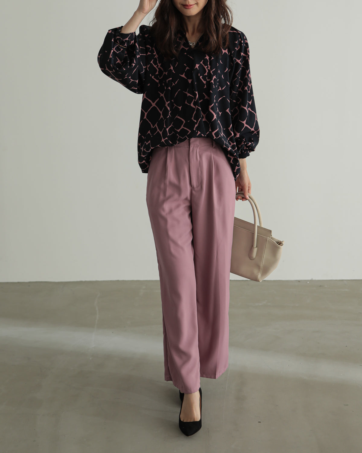 giraffe print blouse