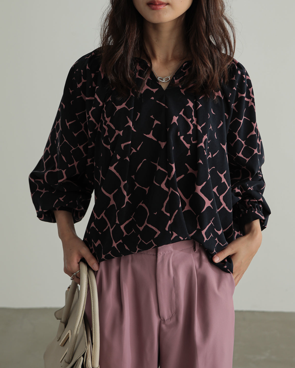 giraffe print blouse