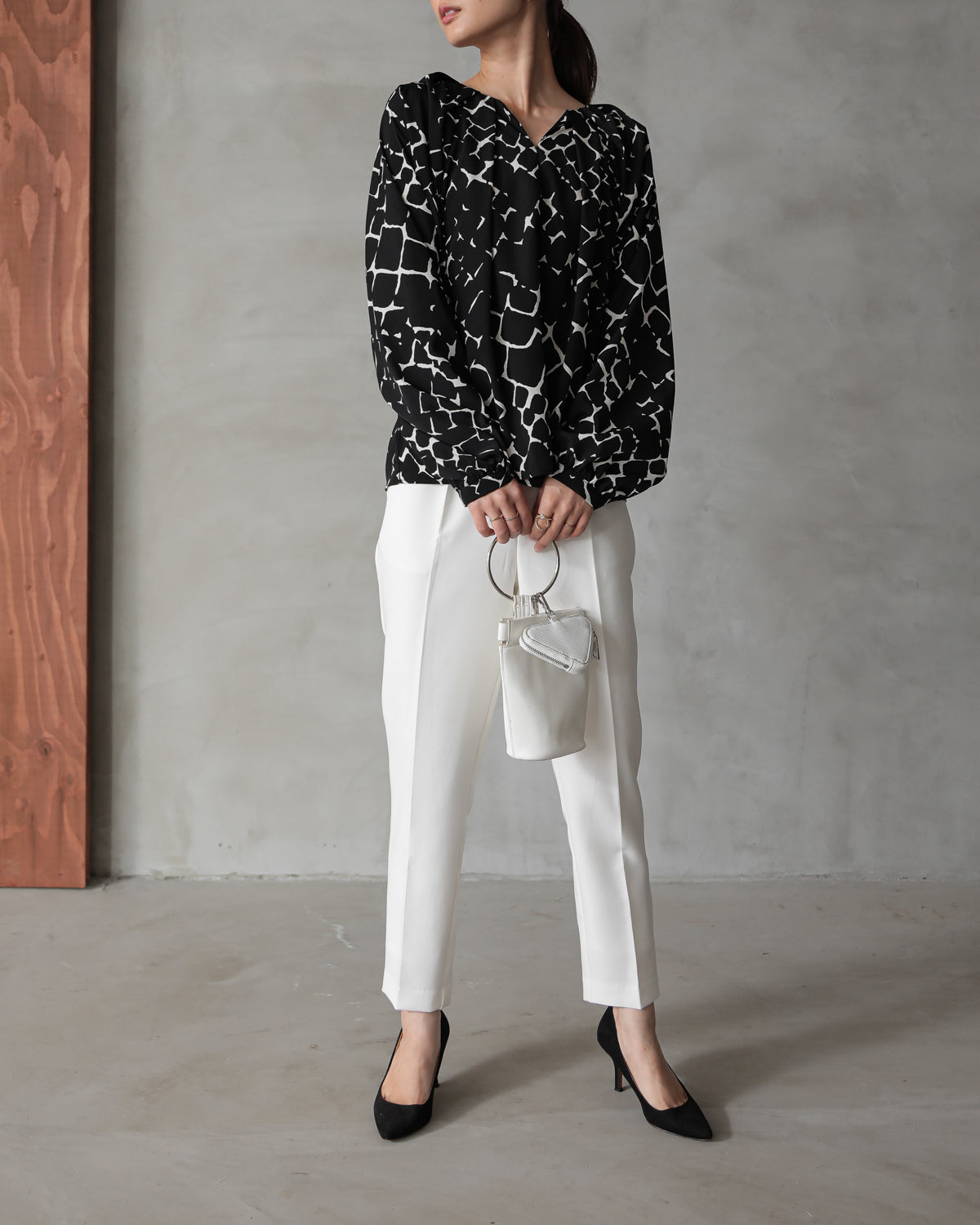 giraffe print blouse