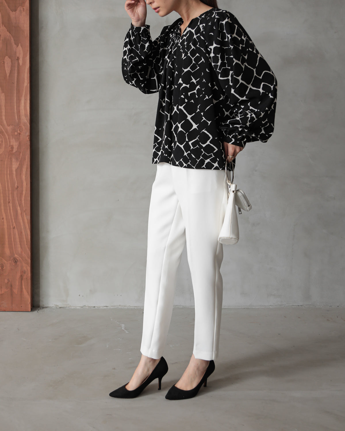 giraffe print blouse