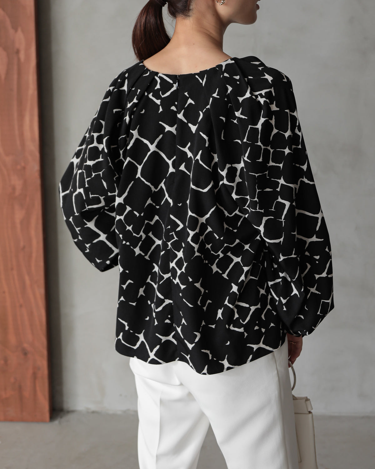 giraffe print blouse