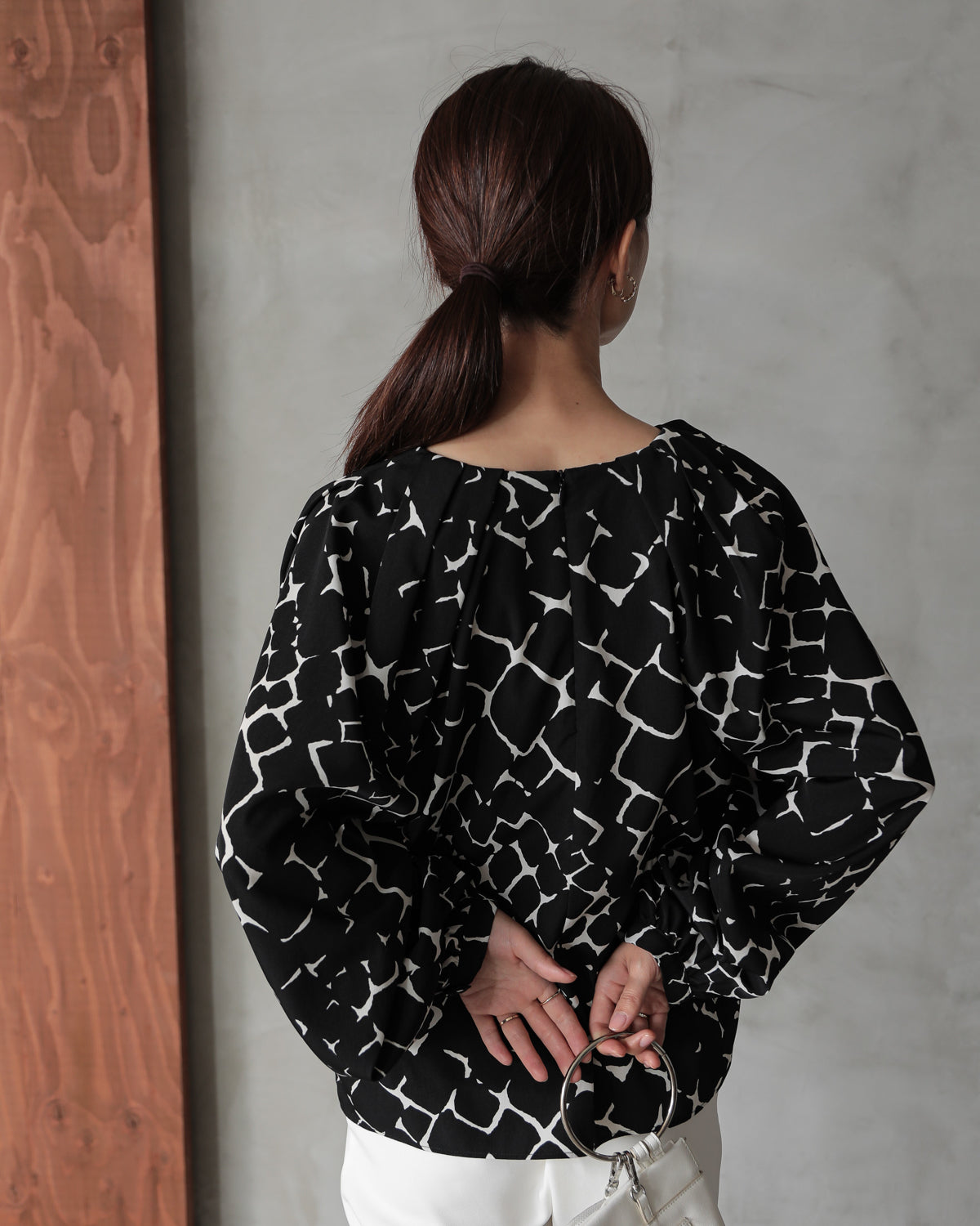 giraffe print blouse