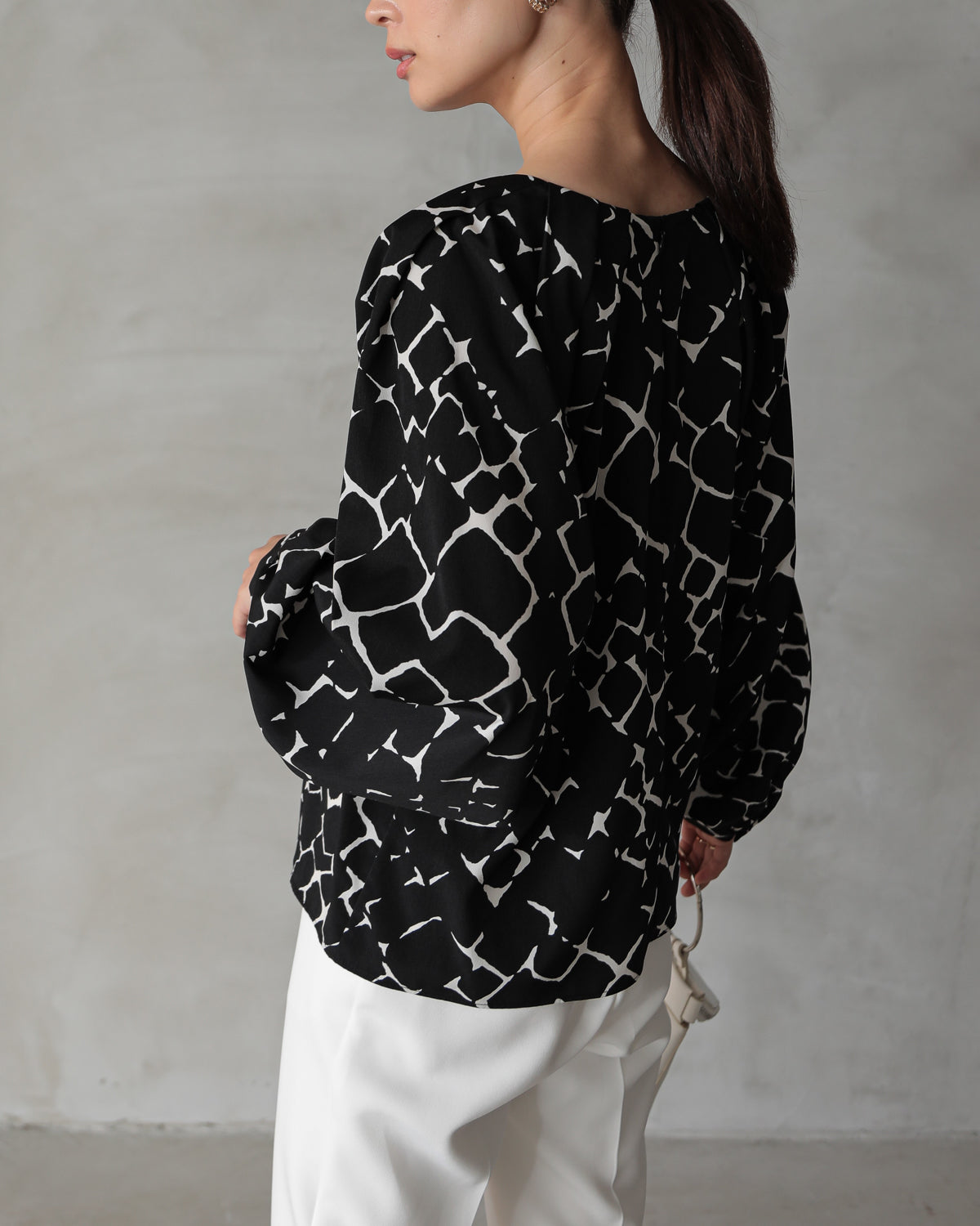 giraffe print blouse