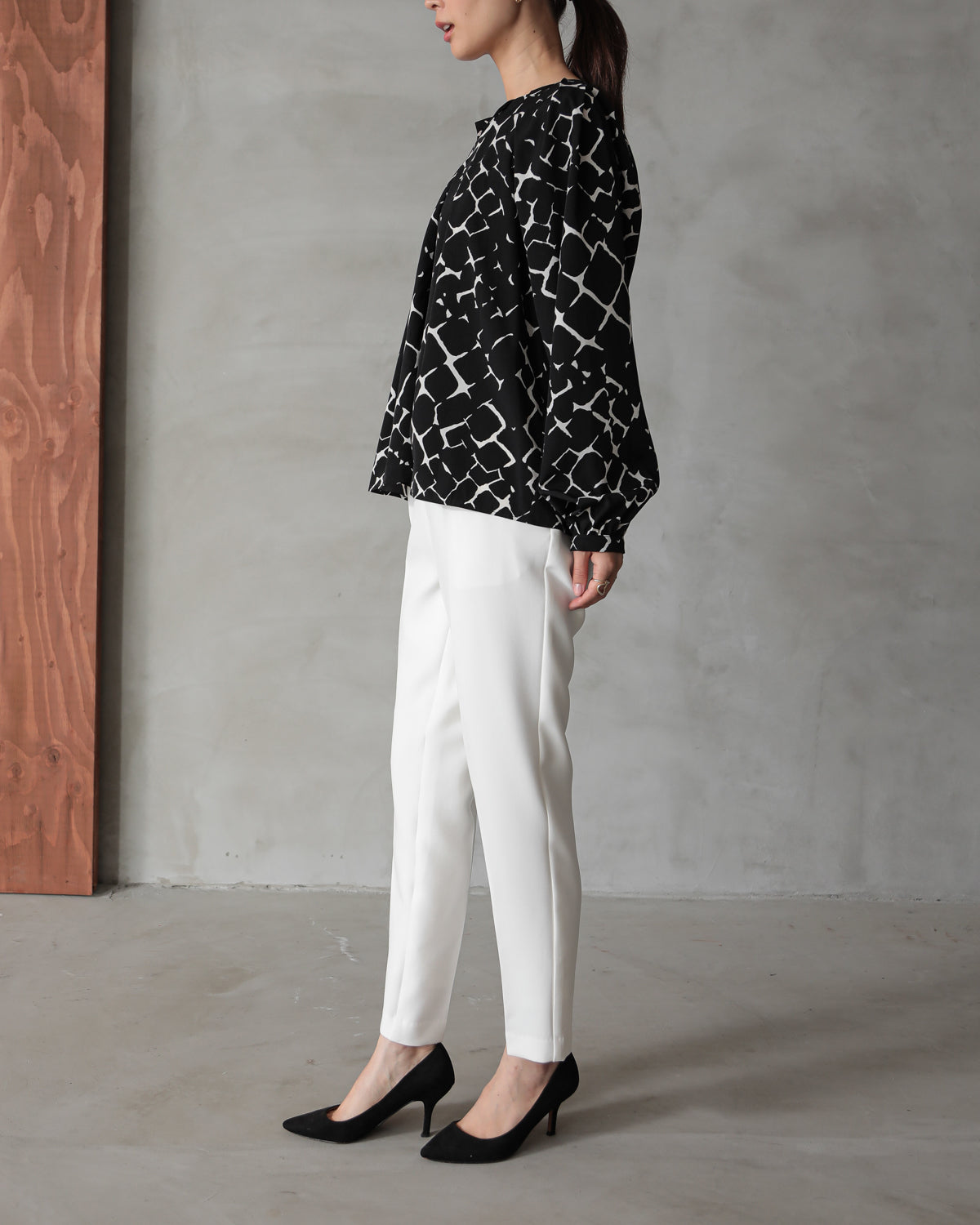 giraffe print blouse