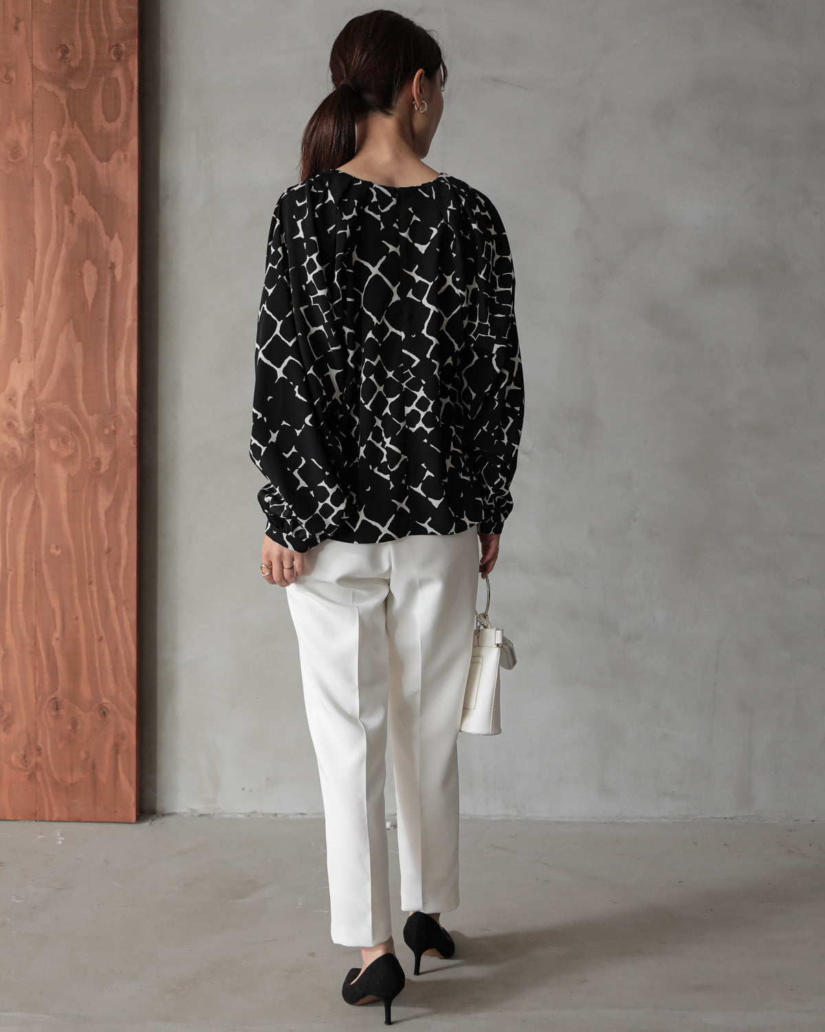 giraffe print blouse
