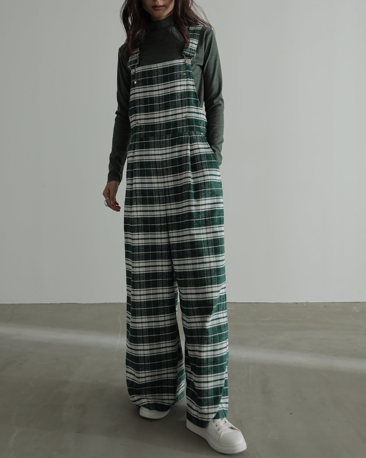 plaid salopette