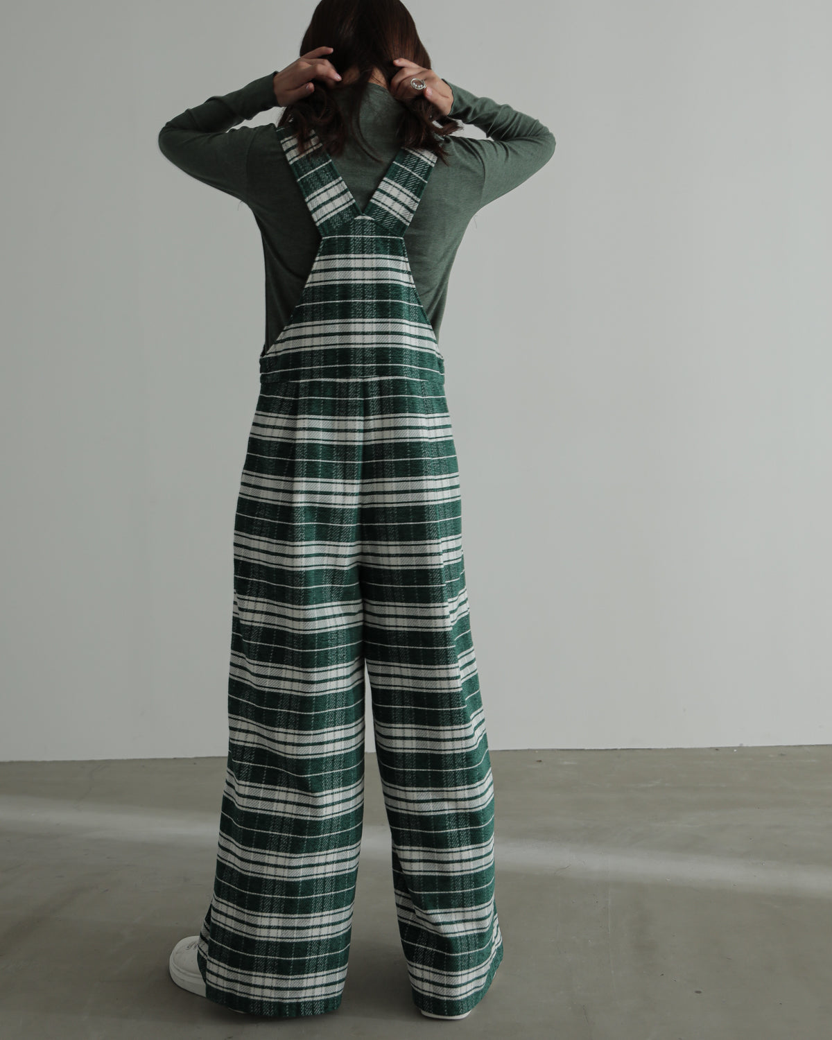 plaid salopette