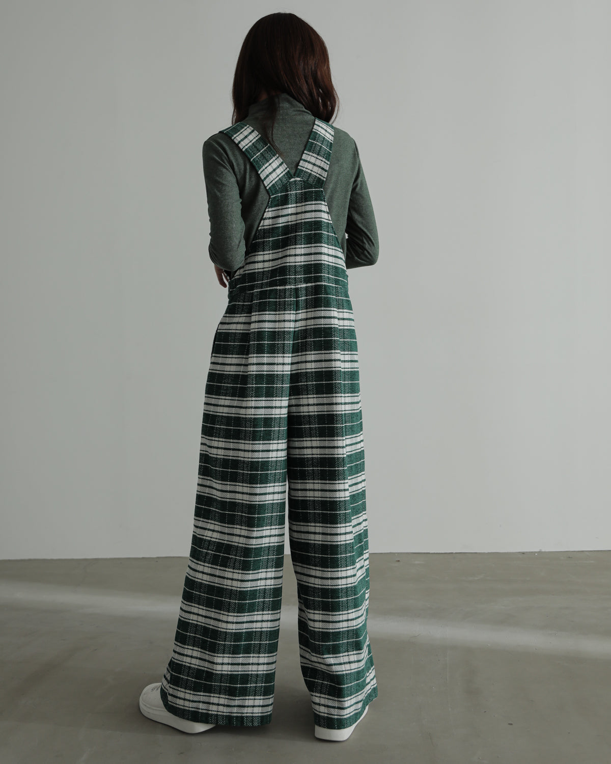 plaid salopette
