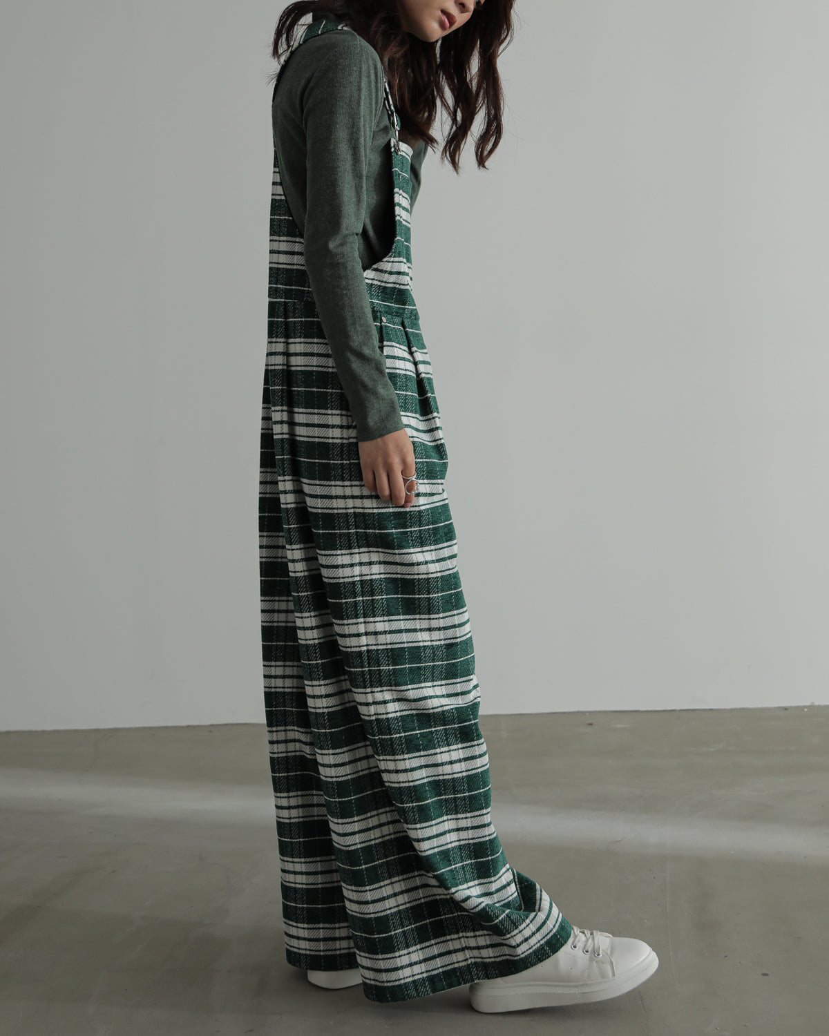 plaid salopette
