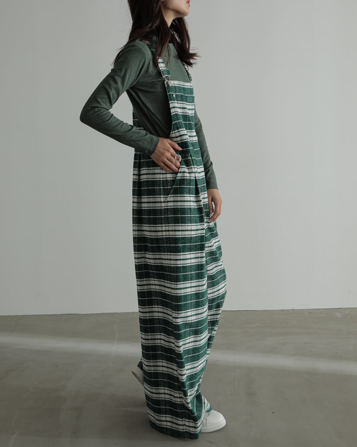 plaid salopette