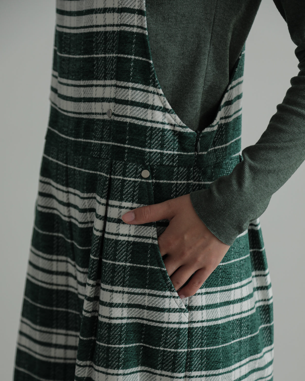 plaid salopette