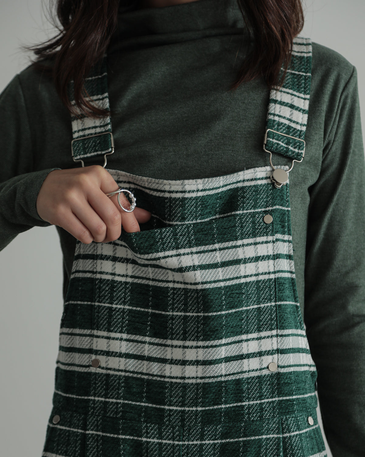 plaid salopette