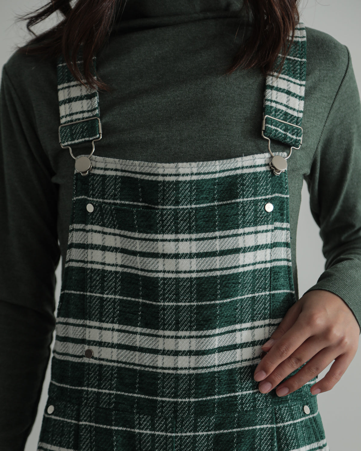 plaid salopette