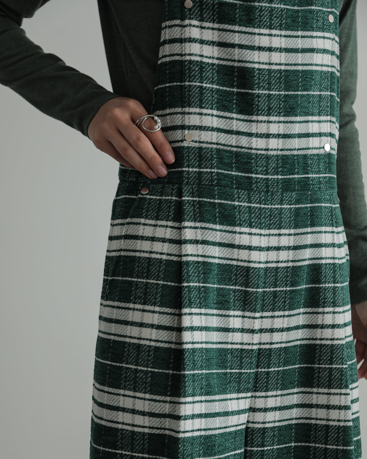 plaid salopette