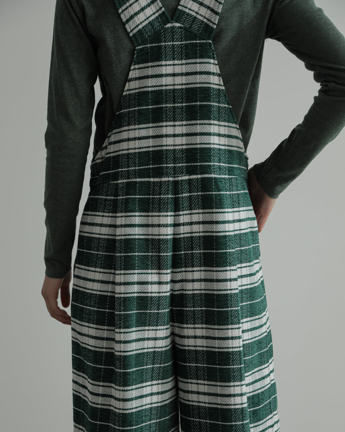 plaid salopette