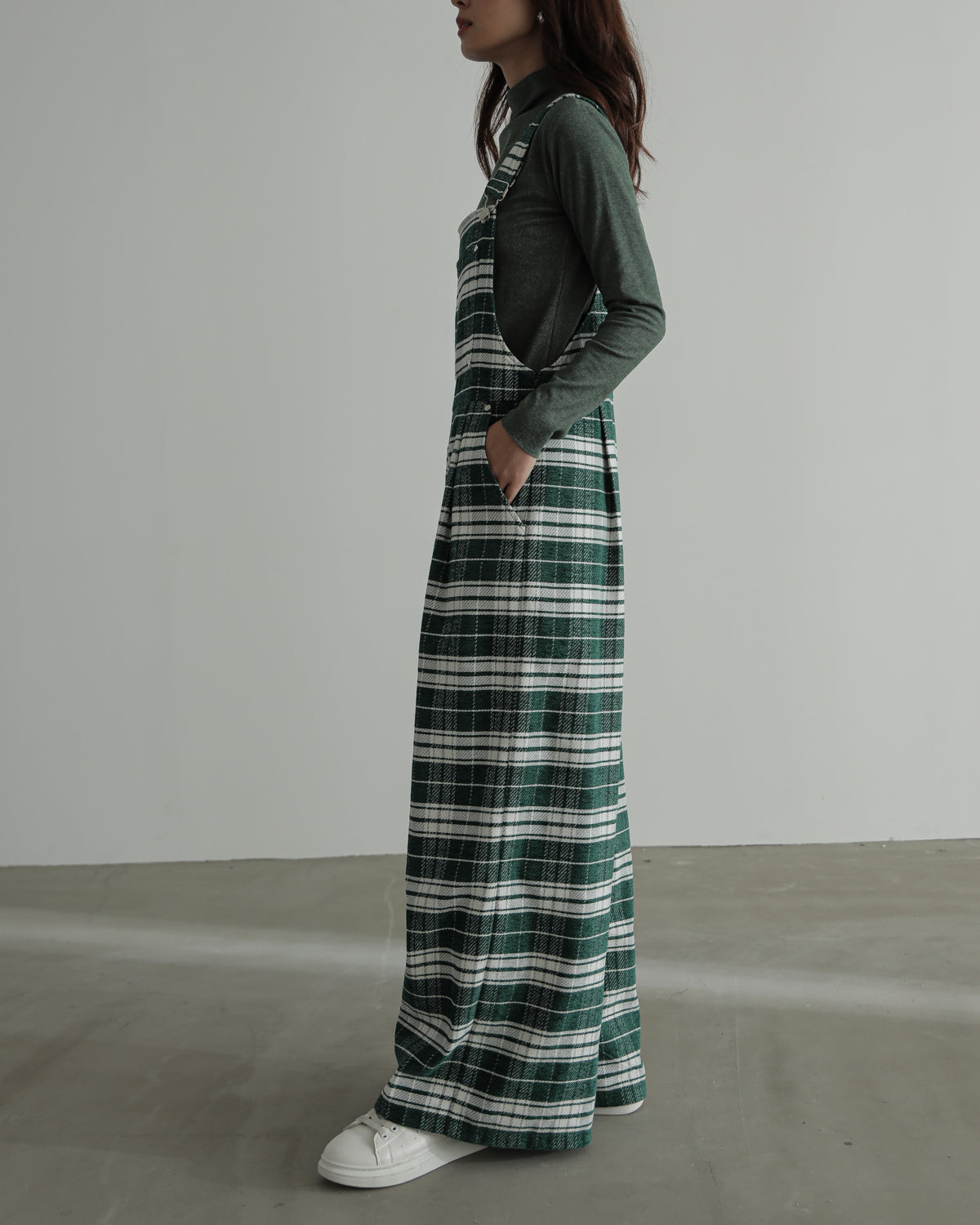 plaid salopette